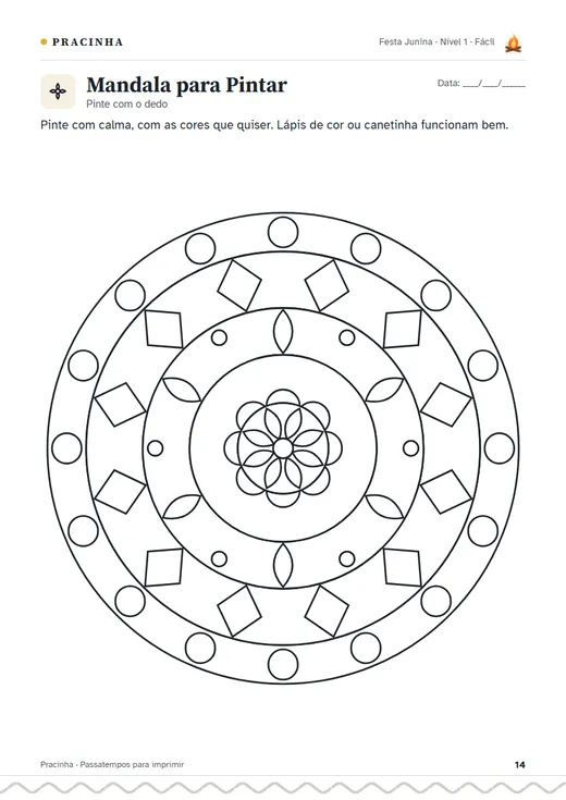 Página de mandala para pintar